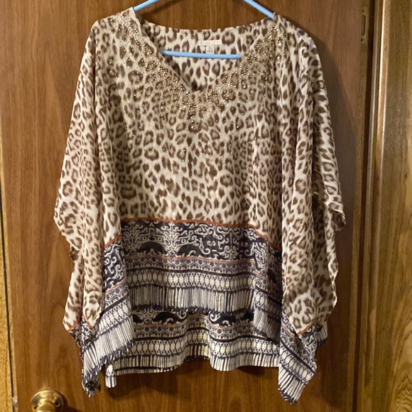 C Est 1946 Leopard Print tank with sheer cover XL - Picture 1 of 3